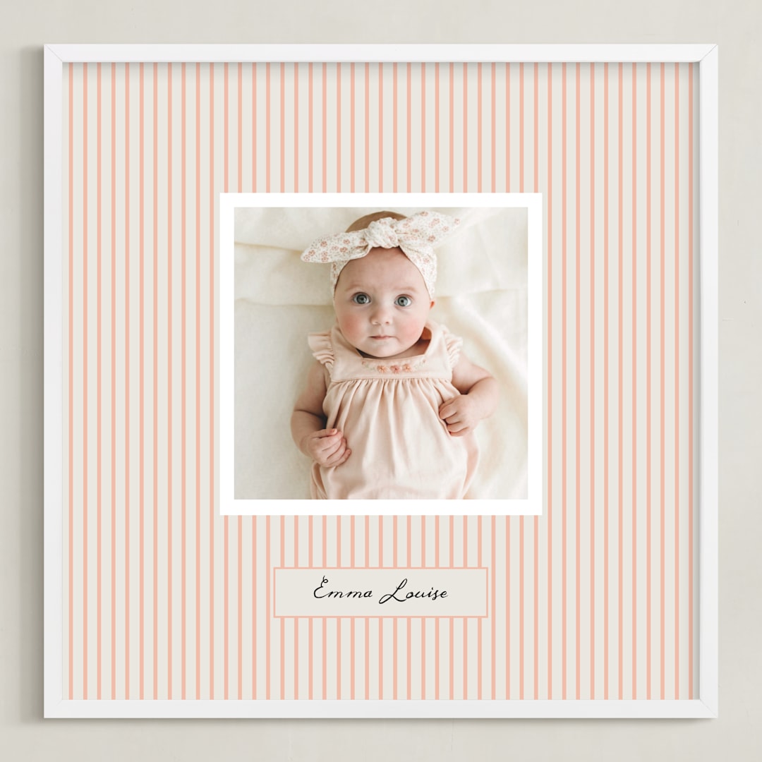 "Preppy Stripes" - Framed Photo in Cantelope by Benita Crandall - Framed