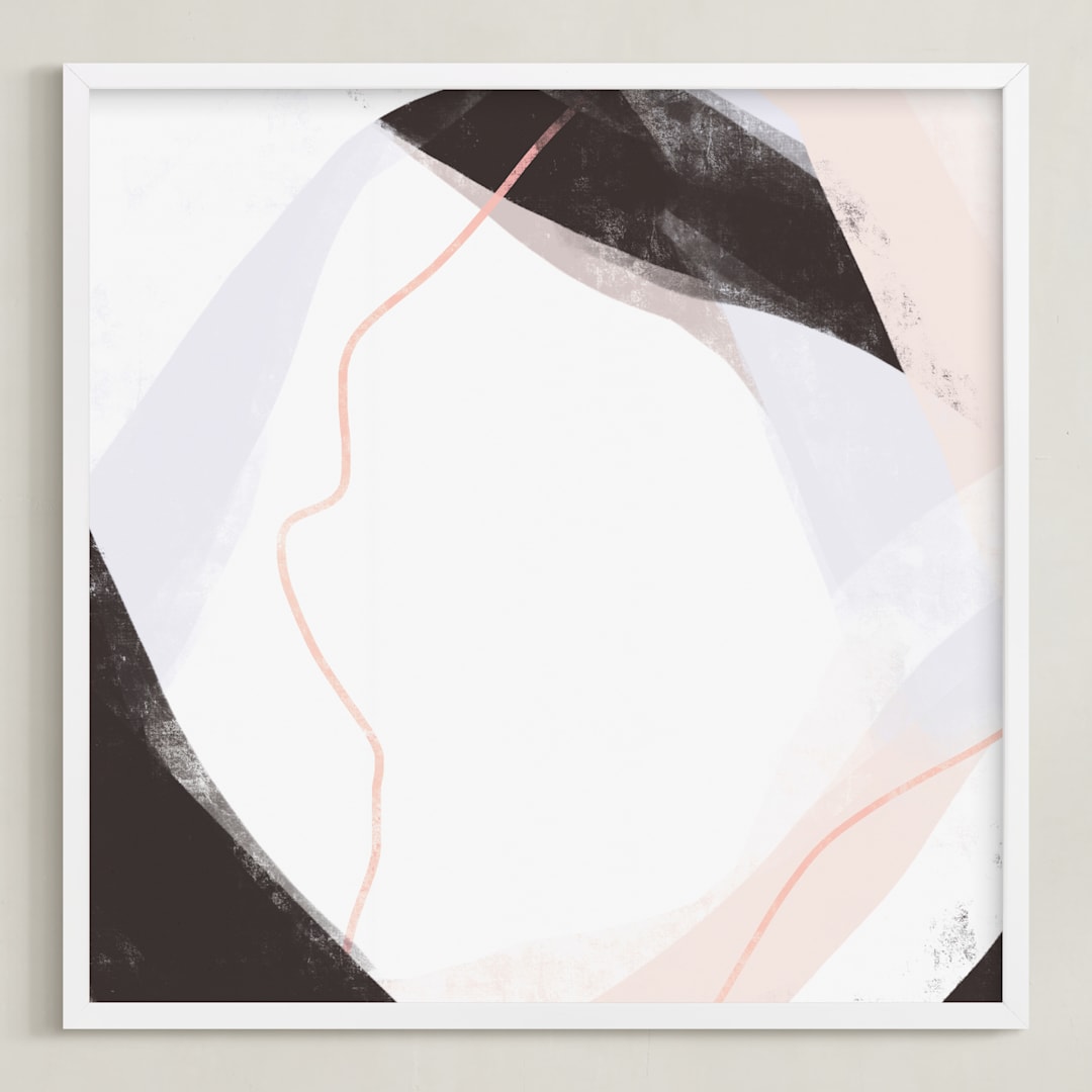 "Embodied3" - Art Print in Apricot by Melanie Severin - Framed