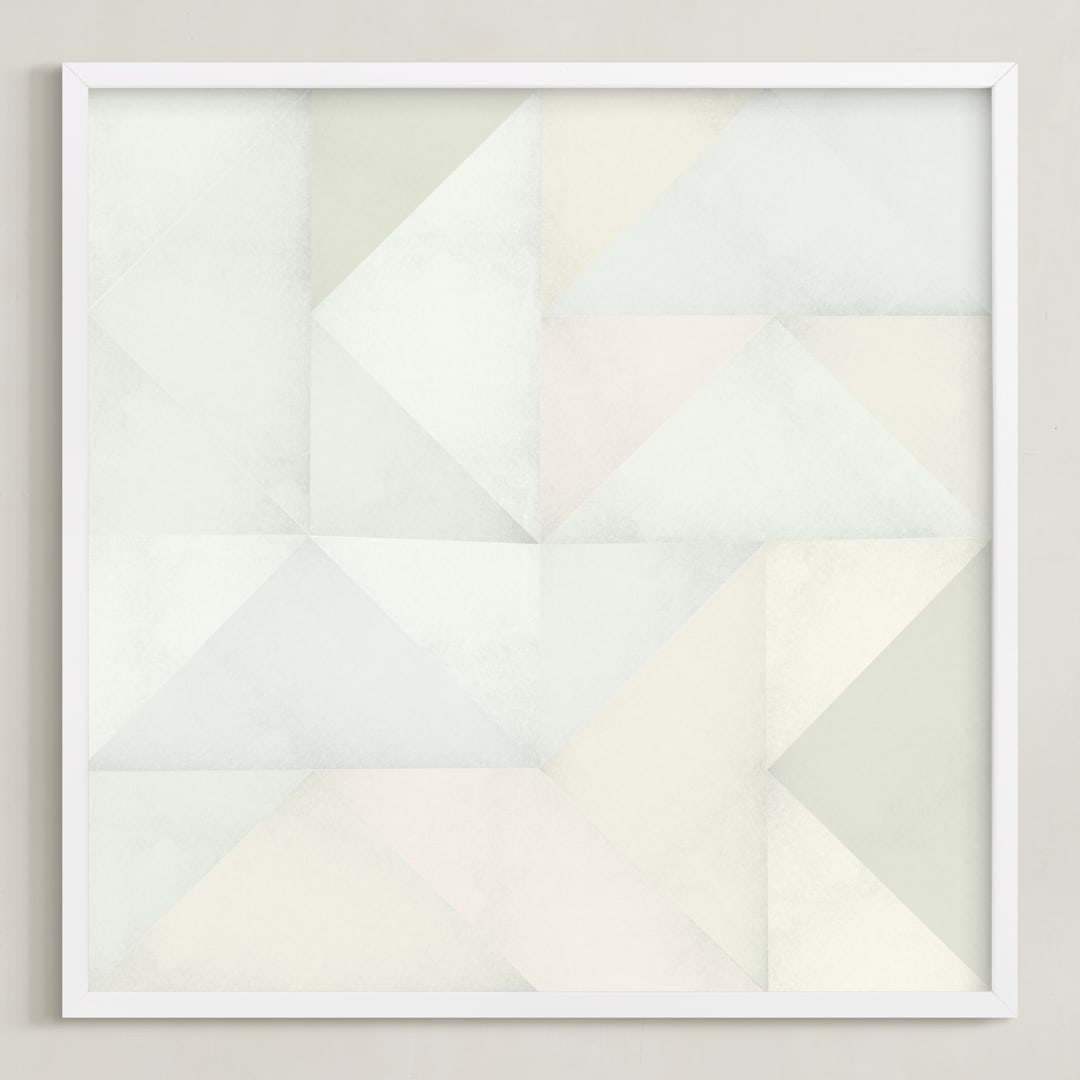 "quilt block 01" - Art Print in Green Spring by Leanne Friedberg - Framed
