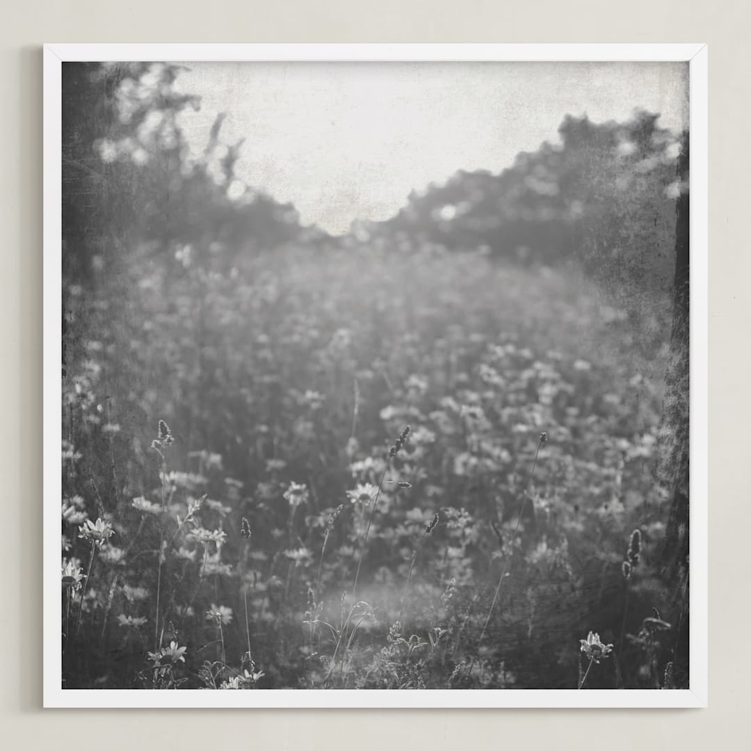 "Faded memory" - Art Print in Faded grey by Stacy Cooke - Framed