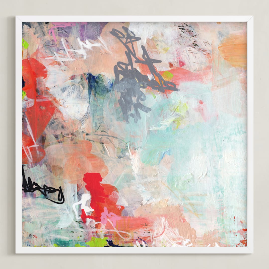 "The Rest of the Story" - Art Print in Mystic Blue by Jennifer Daily - Framed