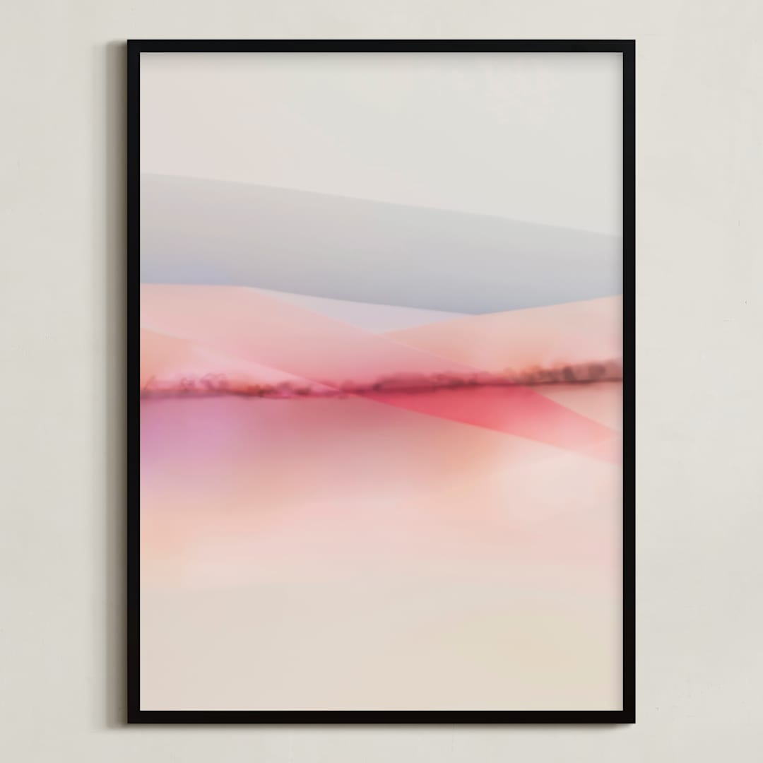 "Sailors Delight" - Art Print in Pink Skies by Karen Kardatzke - Framed