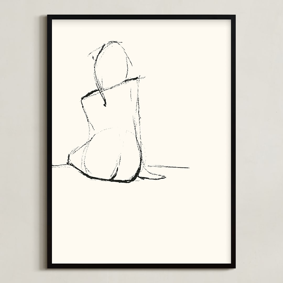 "Composed" - Art Print in Nude by A Conger - Framed