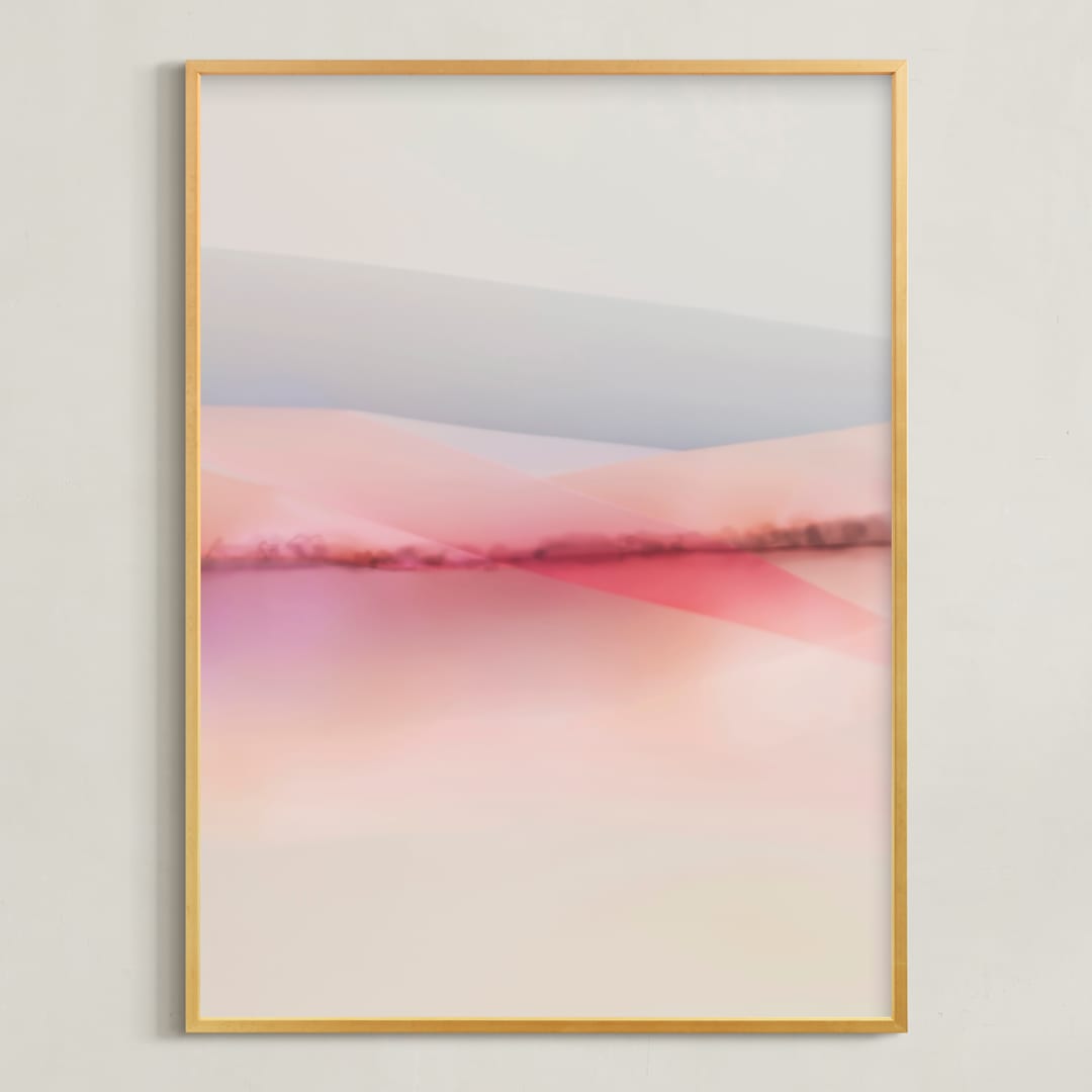 "Sailors Delight" - Art Print in Pink Skies by Karen Kardatzke - Framed