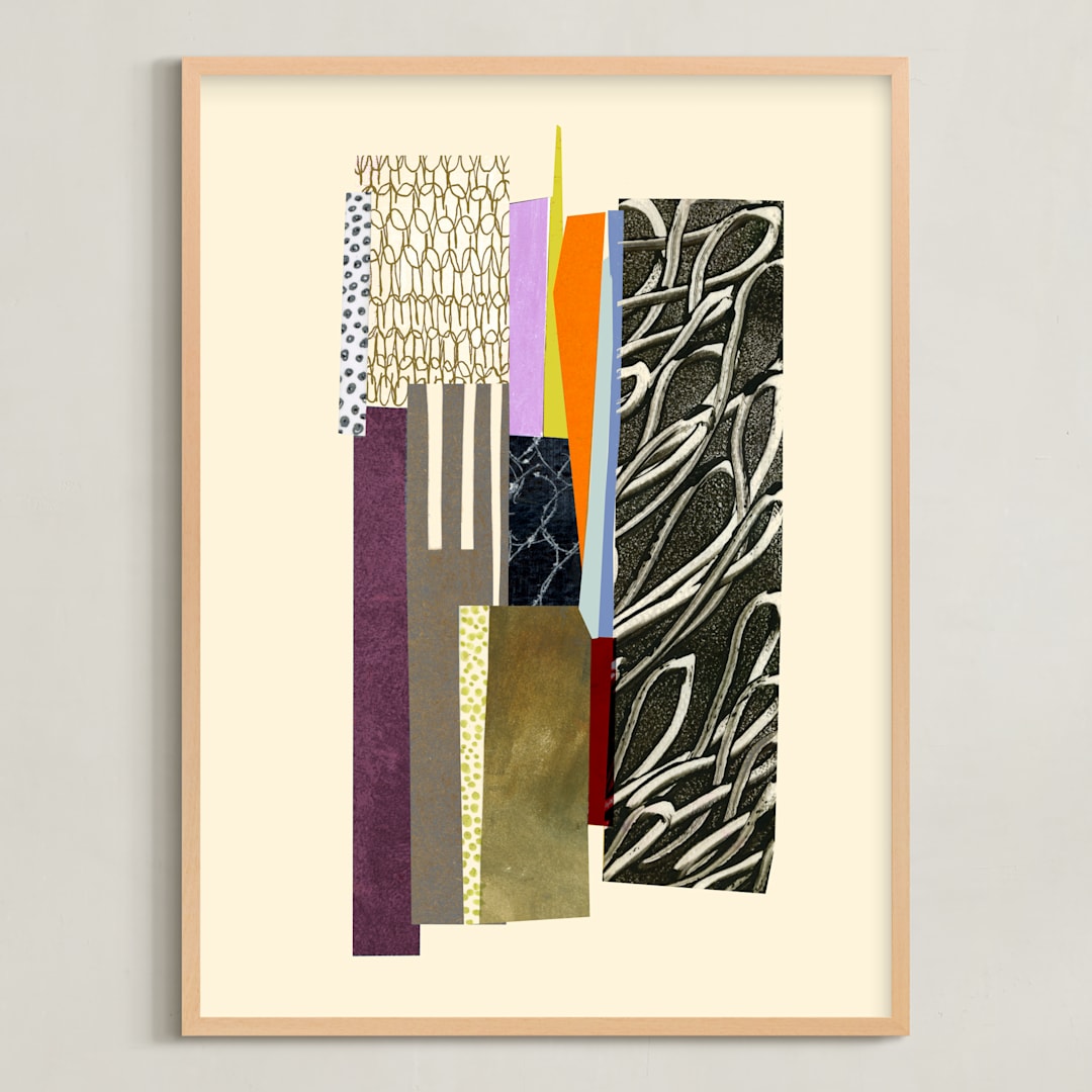 "Keyboards 1" - Art Print in Neutral Touch Brown by Bethania Lima - Framed