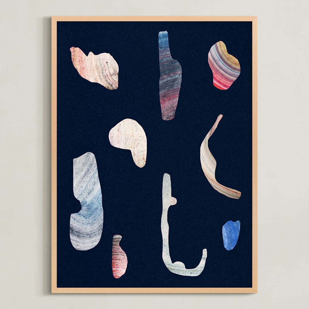 "Ancient Shapes 2" - Art Print in Prehistoric by Sumak Studio - Framed