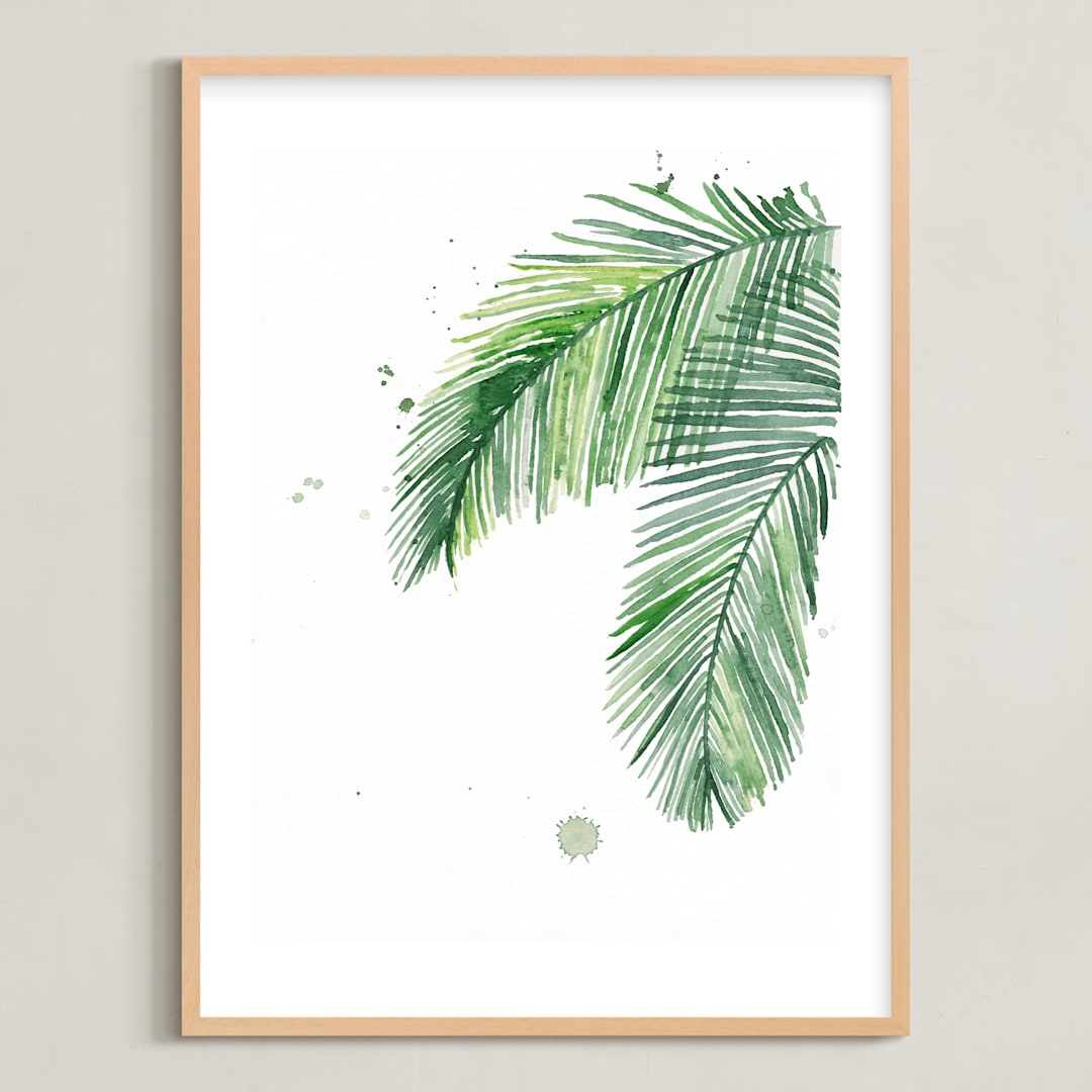 "Summer Palms" - Art Print in Palm Tree by Kelsey McNatt - Framed