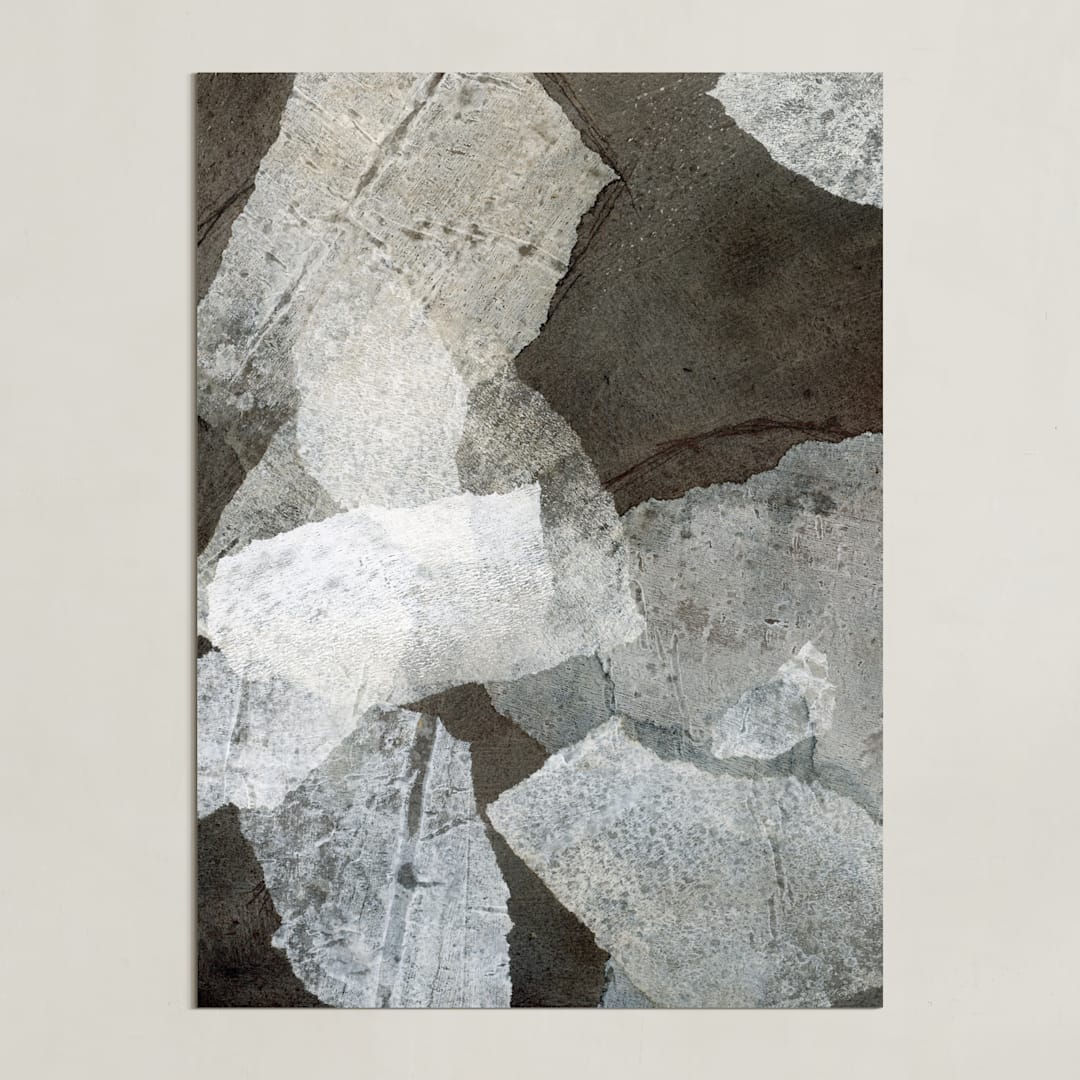 "Part of the Whole" - Art Print in Stone Gray by Jennifer Daily - Unframed