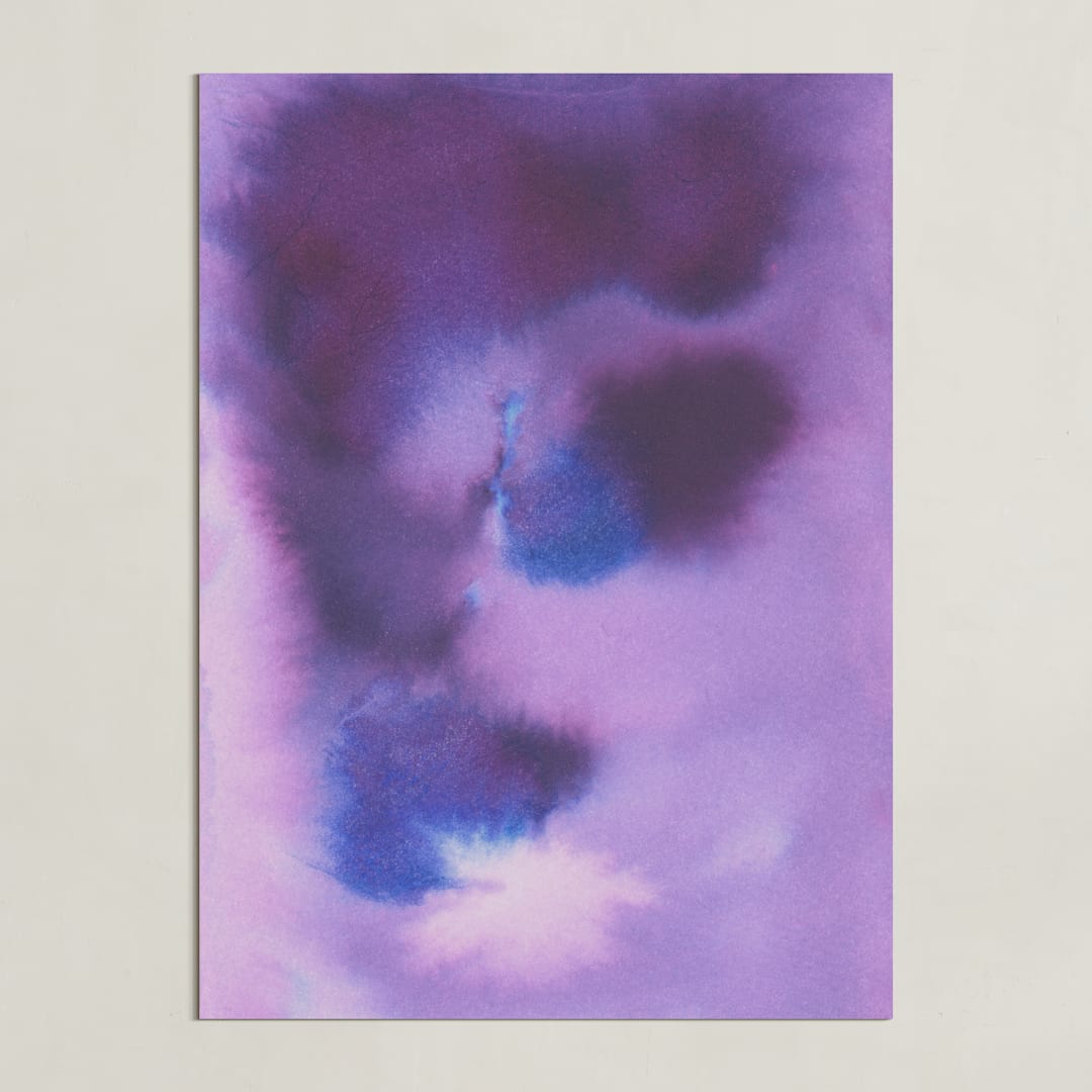 "Purple Abstract" - Art Print in Purple by Agata Jasinska - Unframed
