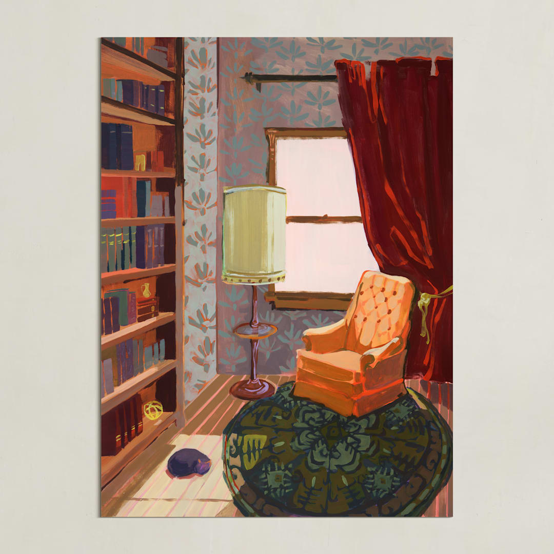 "To Your Corners" - Art Print in Velvet Red by Jess Franks - Unframed