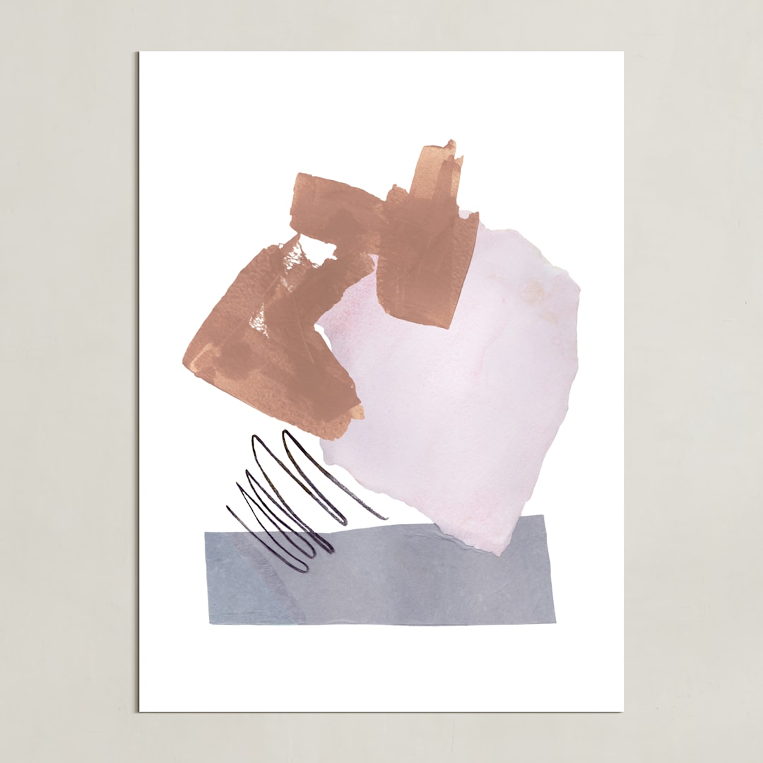 "Mixed Materials" - Art Print in Dust by Kristine Sarley - Unframed