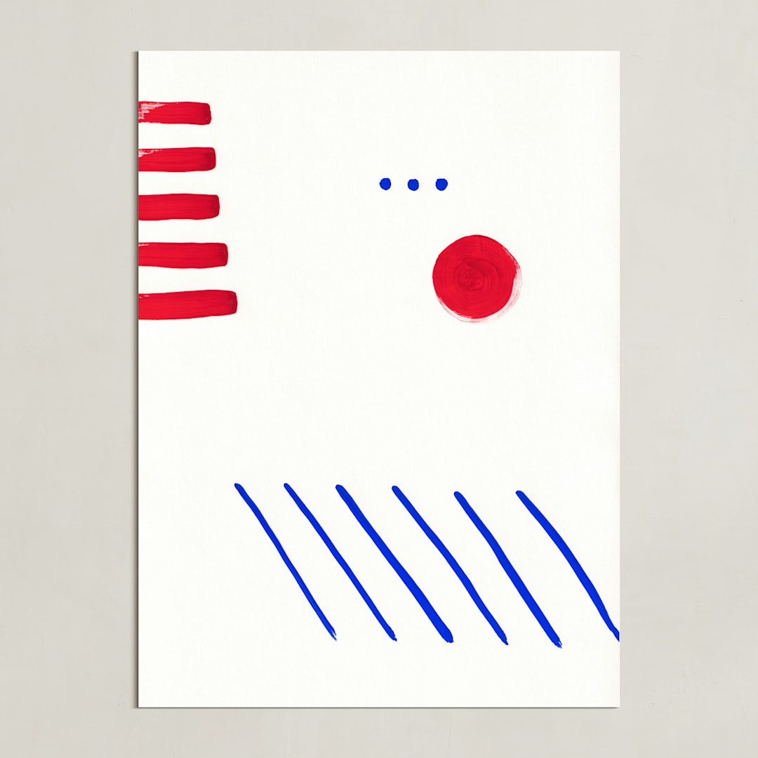 "Wanderer 4" - Art Print in Berry by Orasie - Unframed