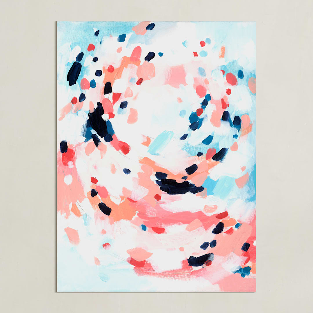 "Grapefruity" - Art Print in Coral by Katie Craig - Unframed