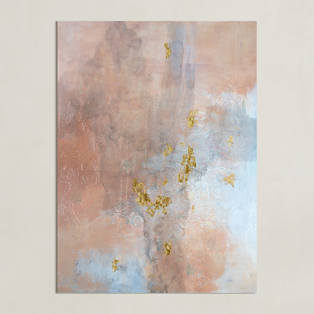 "Burning Me Up" - Art Print in Terracotta Pink by Christine Olmstead - Unframed