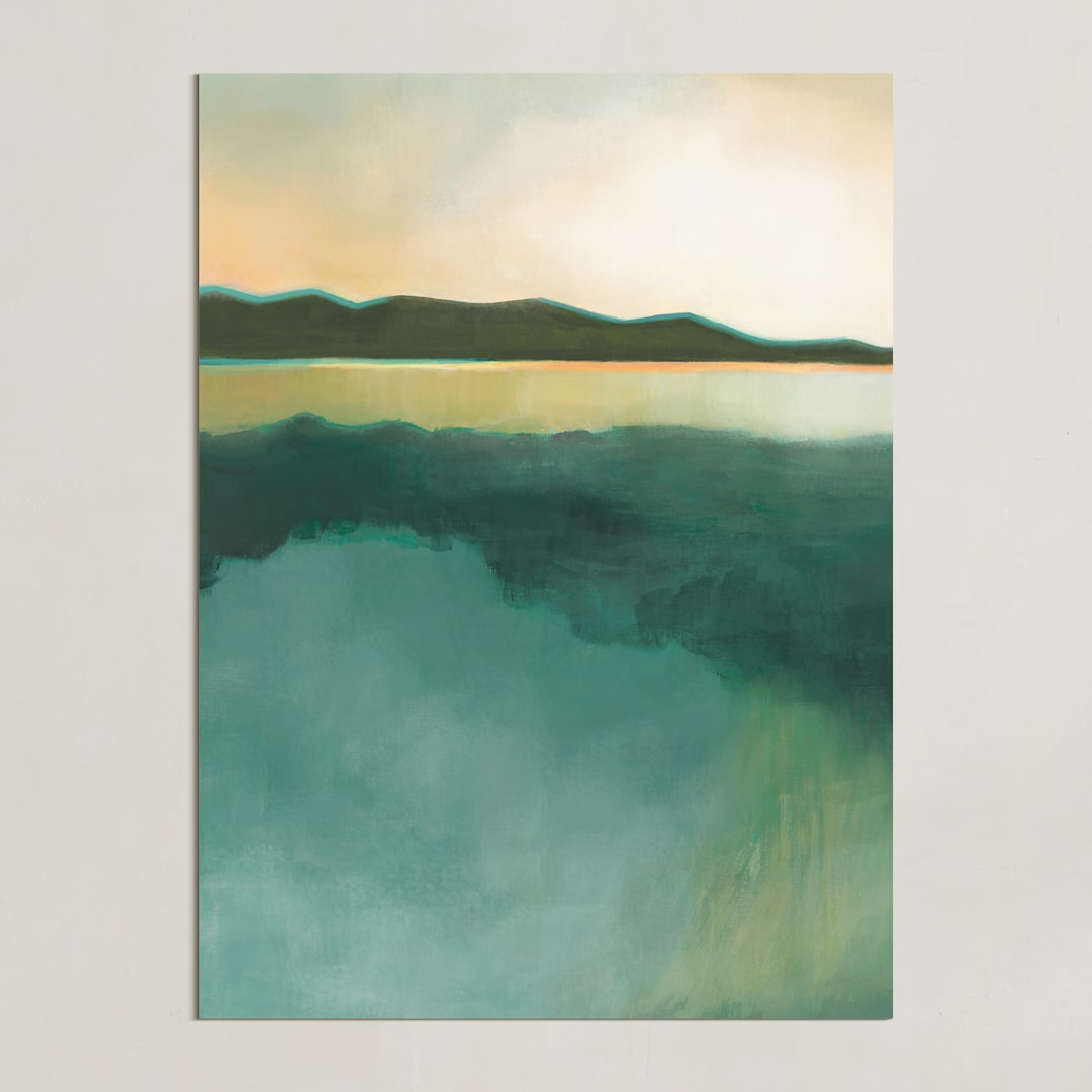 "Tranquil Harbor" - Art Print in Tranquil Green by AlisonJerry - Unframed