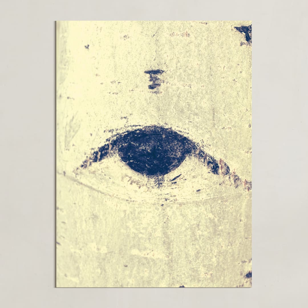 "Melancholy Gaze" - Art Print in sunlight white by Design Lotus - Unframed