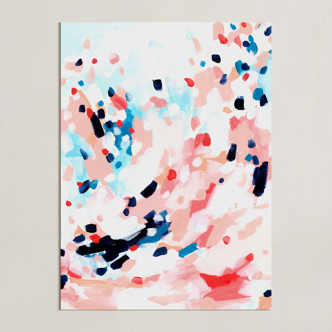 "Grapefruity Too" - Art Print in Coral by Katie Craig - Unframed