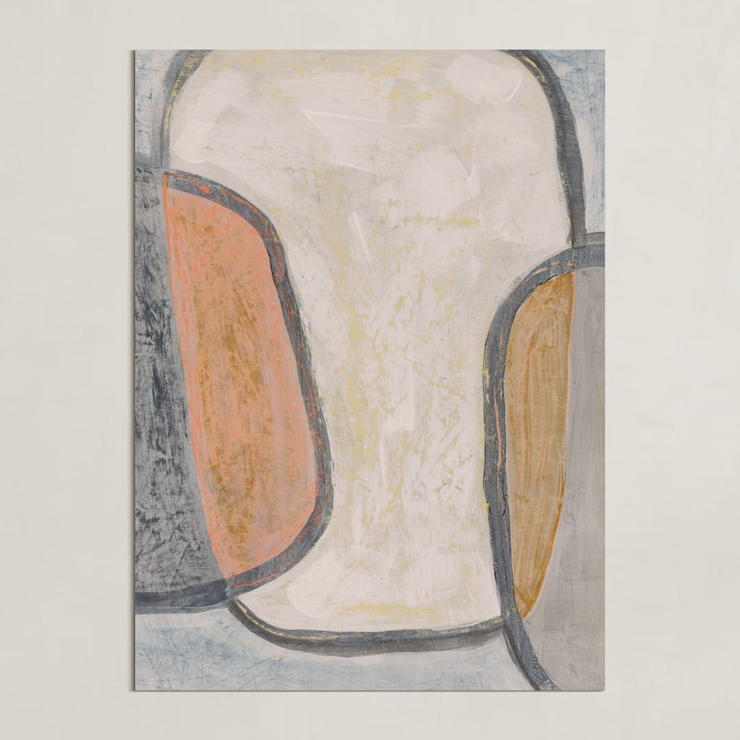 "calm distress" - Art Print in beachy grey by Kate Cawood - Unframed