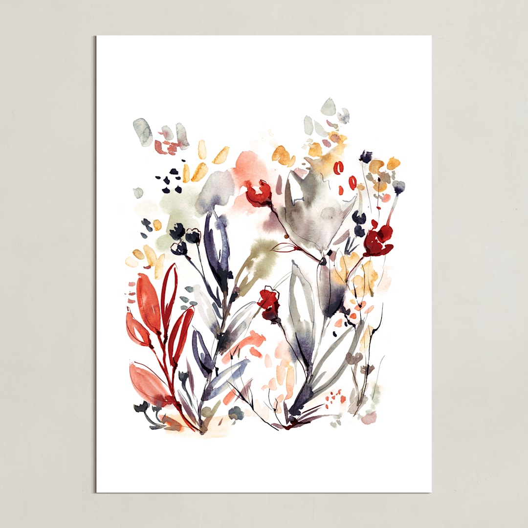 "Awakening 3" - Art Print in Rose by Sara Berrenson - Unframed