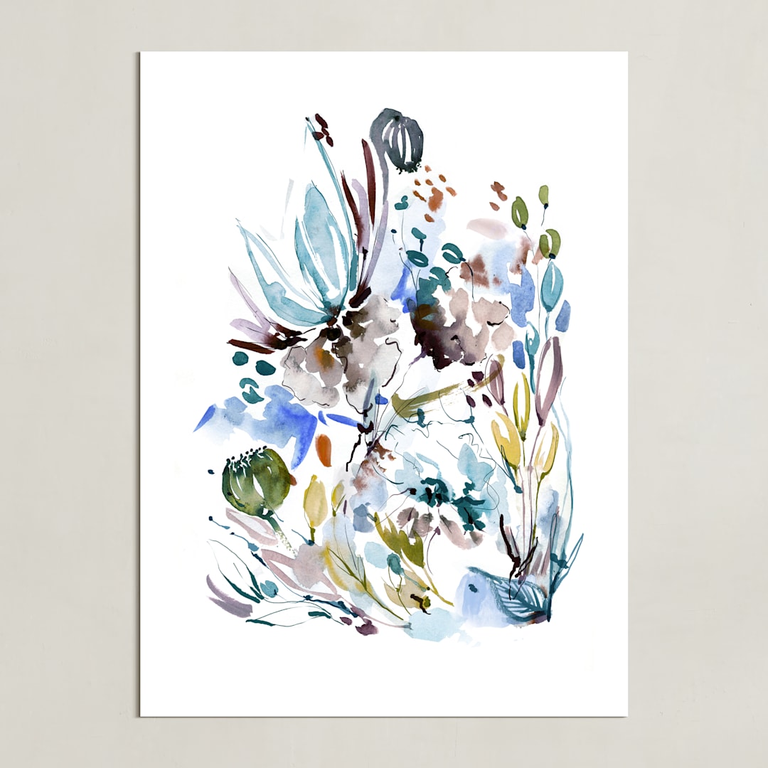 "Awakening 4" - Art Print in Blue by Sara Berrenson - Unframed