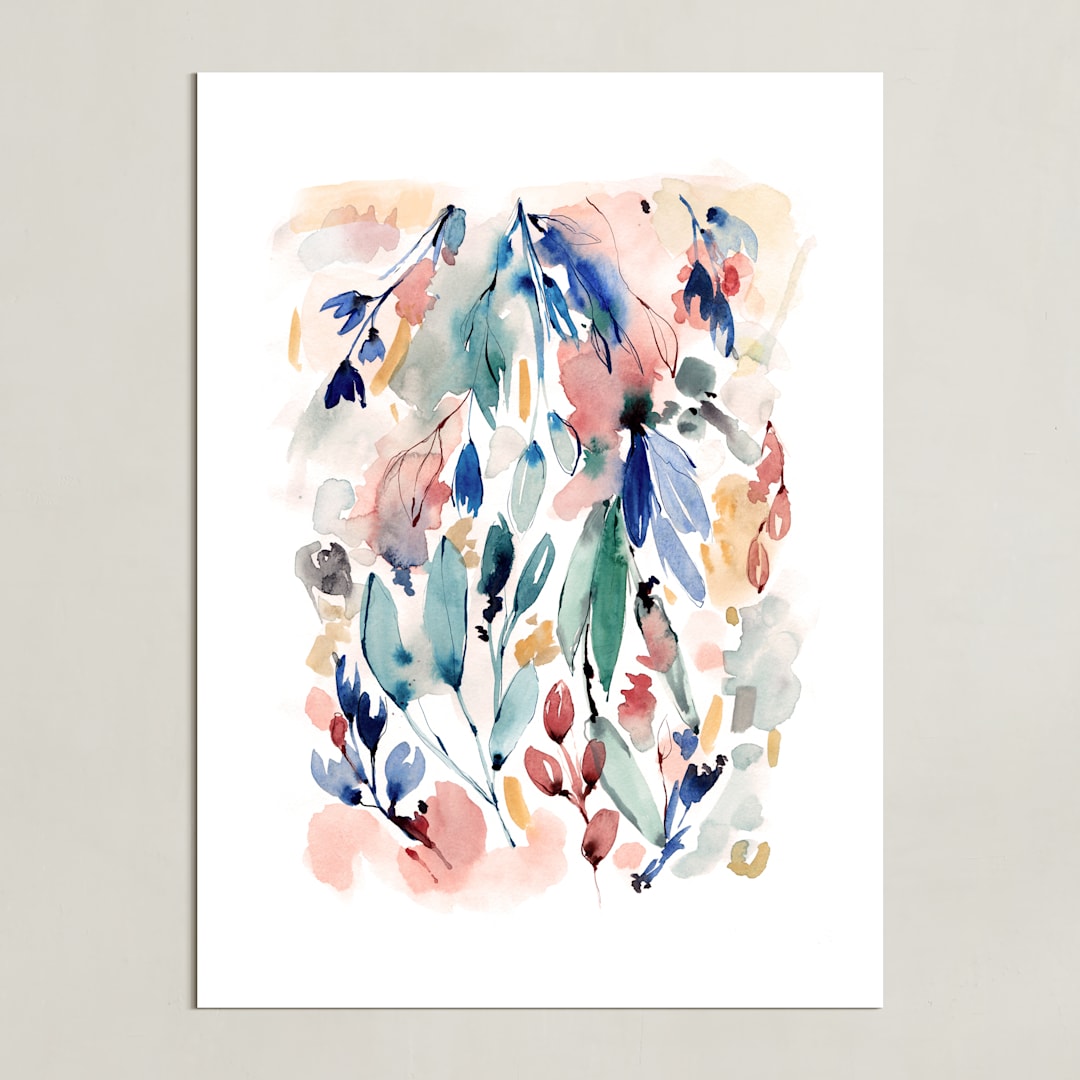 "Awakening" - Art Print in Peach by Sara Berrenson - Unframed