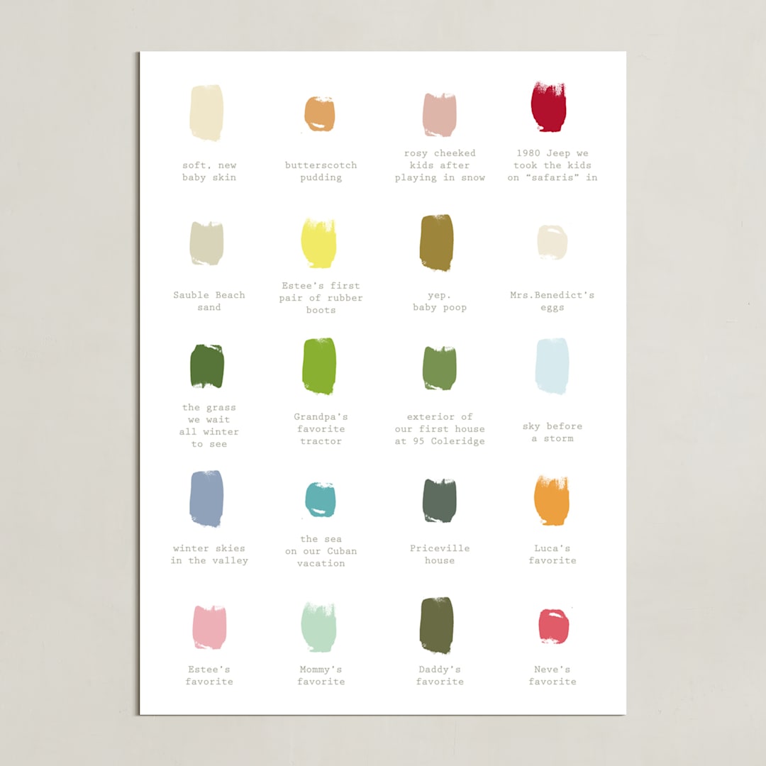 "Colorful Life" - Personalized Art Print in Sherbert by Stacey Hill - Unframed