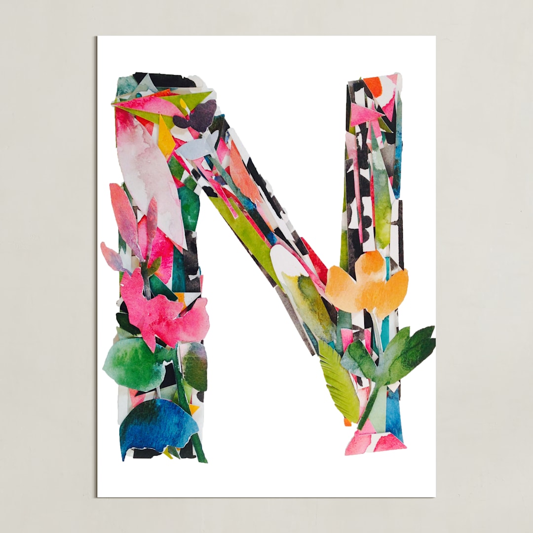 "Collage Letter N" - Art Print in Napali by Kiana Lee - Unframed
