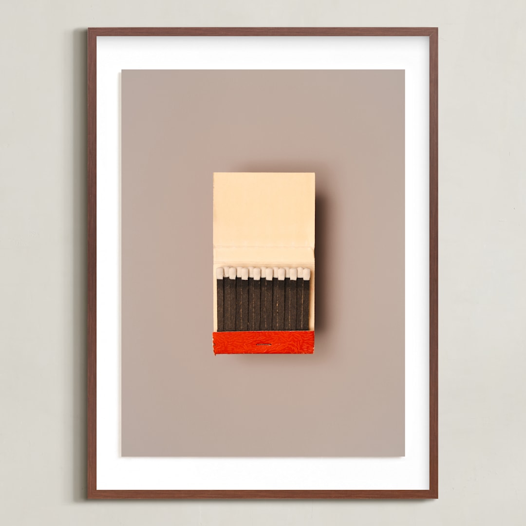 "Unstruck Red" - Art Print in Color Match Red by Andrew McClintock - Framed