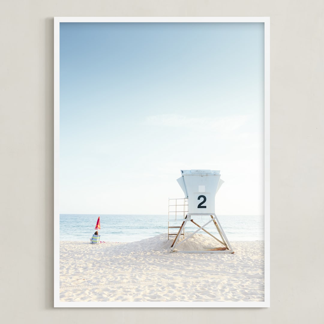 "Tower 2" - Art Print in tower blue by Kamala Nahas - Framed