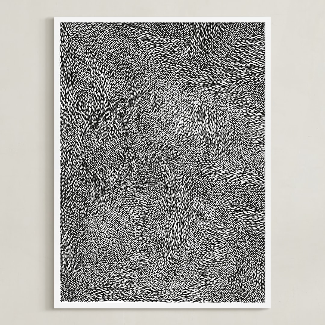 "10,000 Grains" - Art Print in Charcoal by Bryn Wears-Fitipaldi - Framed