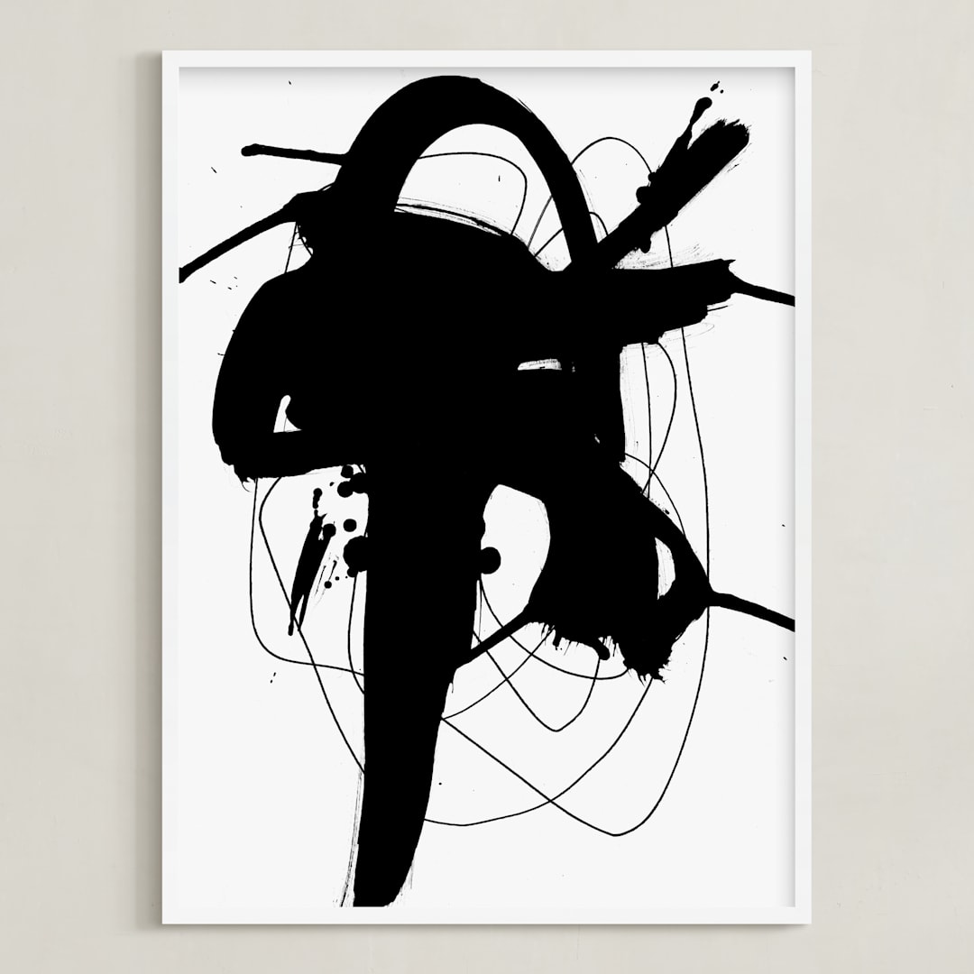 "synapse" - Art Print in Black and White by Ilana Greenberg - Framed