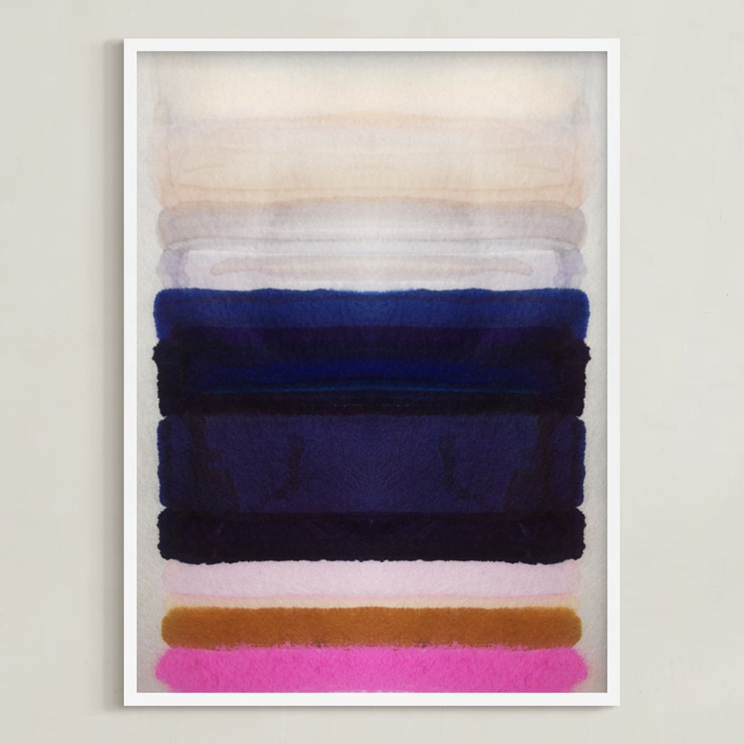 "Do It Anyway 2" - Art Print in Navy by HAPI ART - Framed