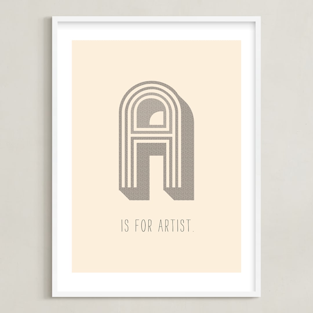 "Artisan" - Art Print in Almond by Marabou Design - Framed
