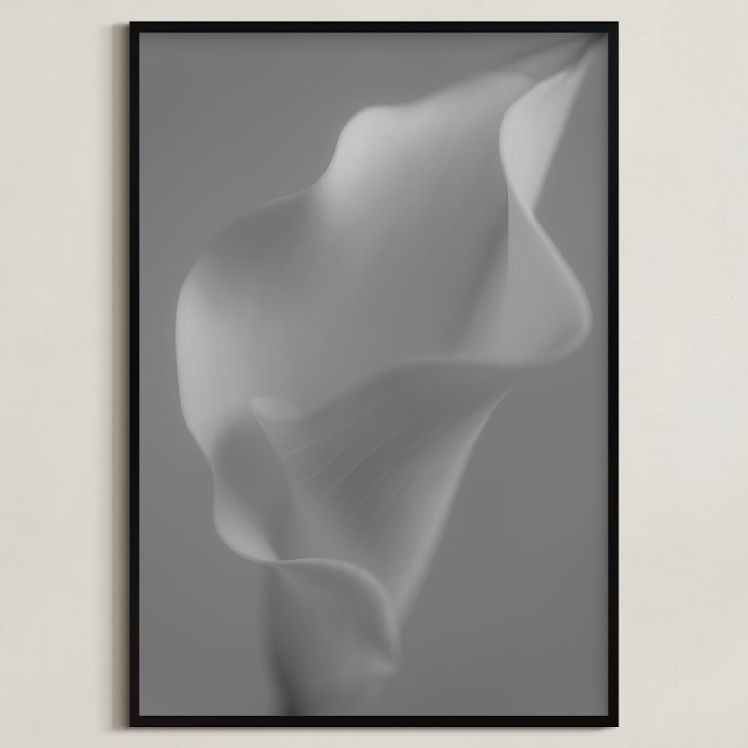"Memory" - Art Print in Pearly Grey by MG Vander Elst - Framed