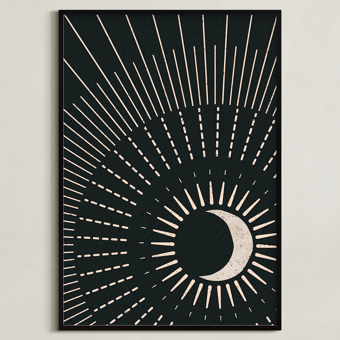 "This Side of the Equator II" - Art Print in Nighttime by ThirtyOne Illustrations - Framed