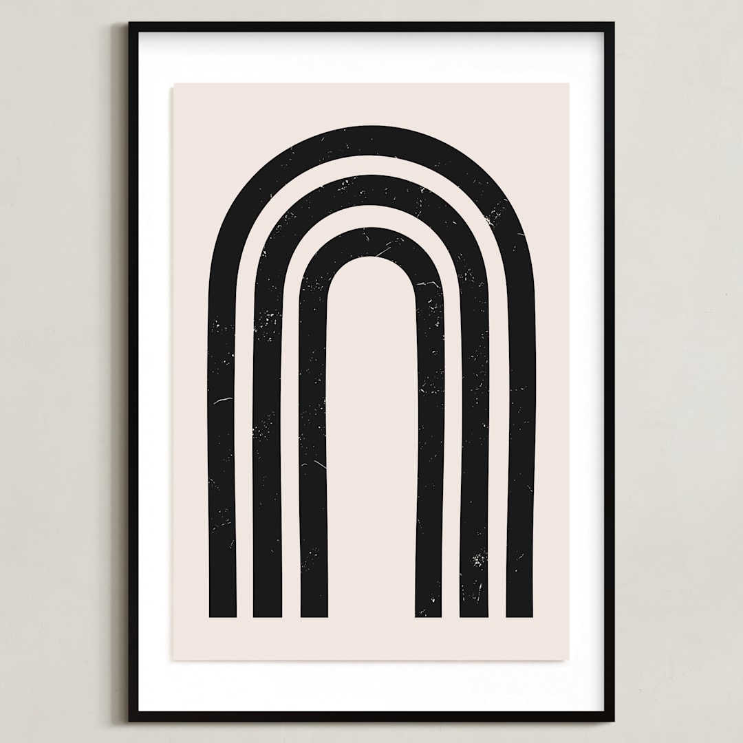 "Arcs I" - Art Print in Blush by Iveta Angelova - Framed
