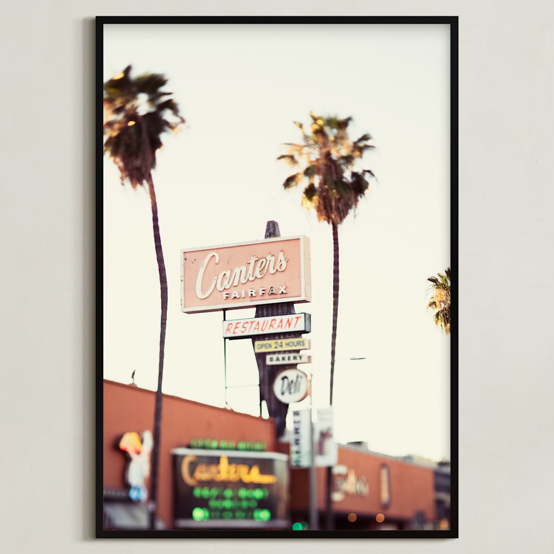 "Canter's" - Art Print in Sunset Blvd by Vera Mladenovic - Framed