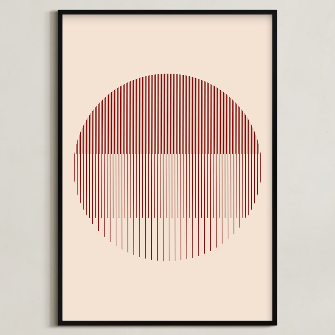 "Soleil" - Art Print in Brick by Fresh Letter Studio - Framed