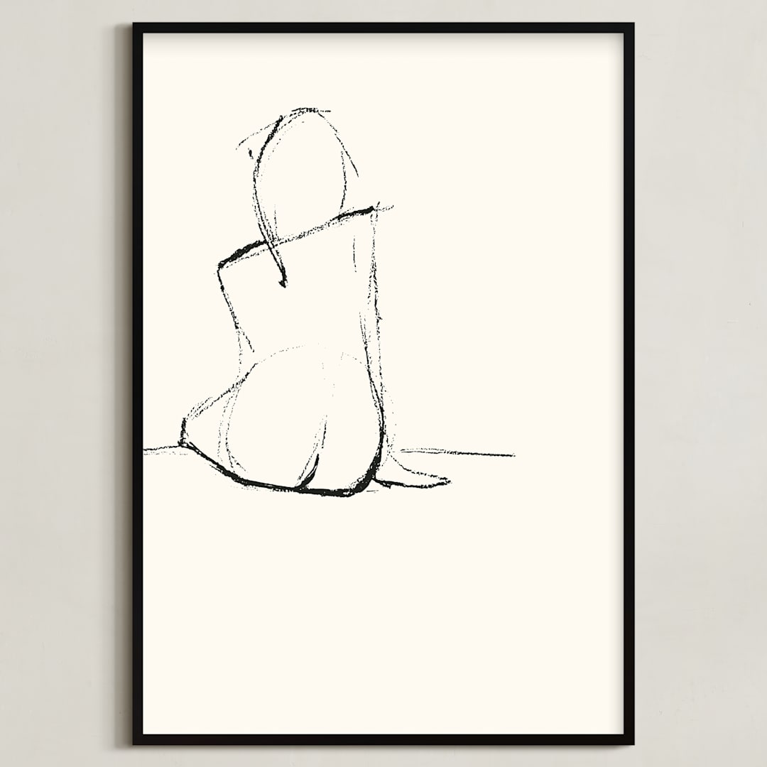 "Composed" - Art Print in Nude by A Conger - Framed