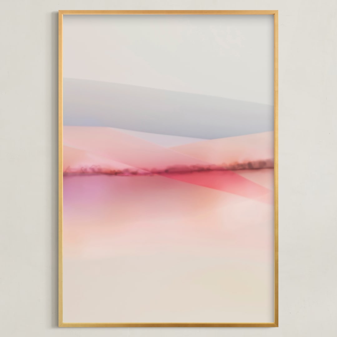 "Sailors Delight" - Art Print in Pink Skies by Karen Kardatzke - Framed