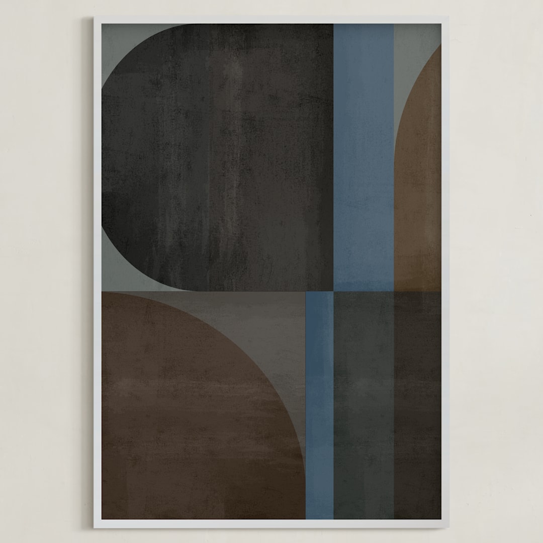 "mid-century mood II" - Art Print in earthy by Creo Study - Framed