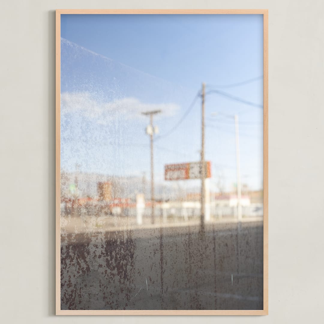 "Retro" - Art Print in Southwest Sky Blue by Hannah E Palmer - Framed