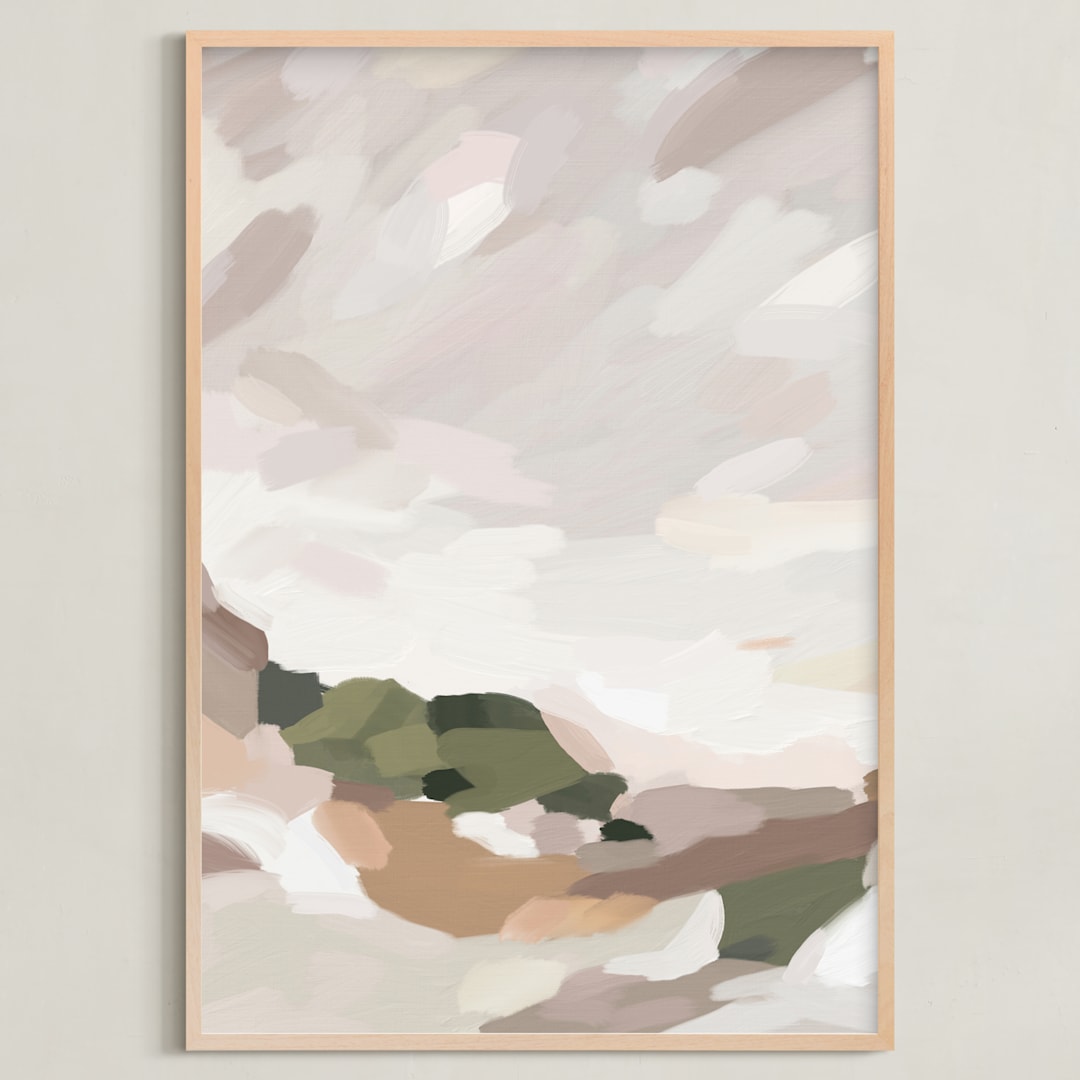 "Every Summer I" - Art Print in Olive by Melanie Severin - Framed
