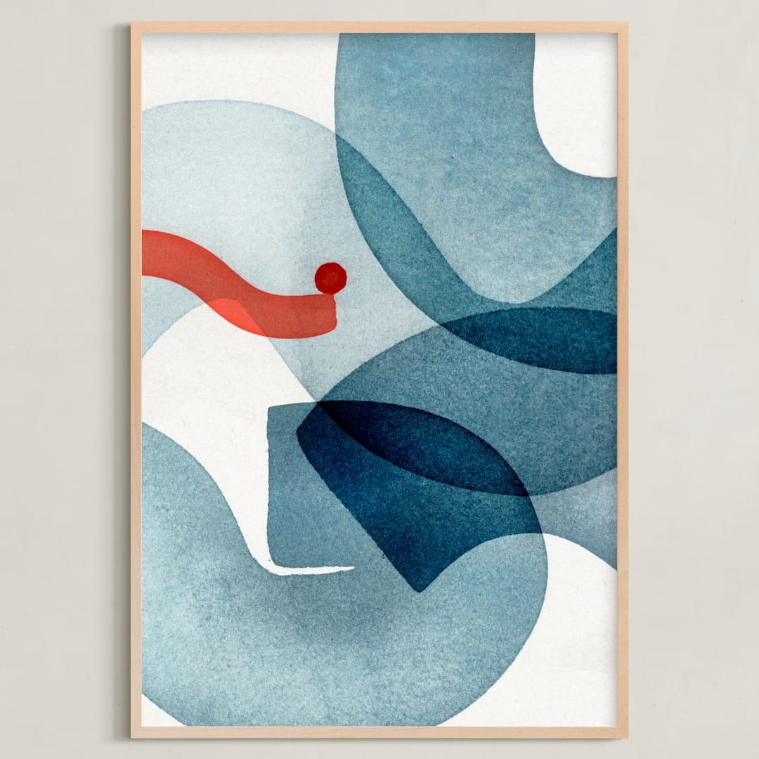 "Flux I" - Art Print in Wave by Sumak Studio - Framed