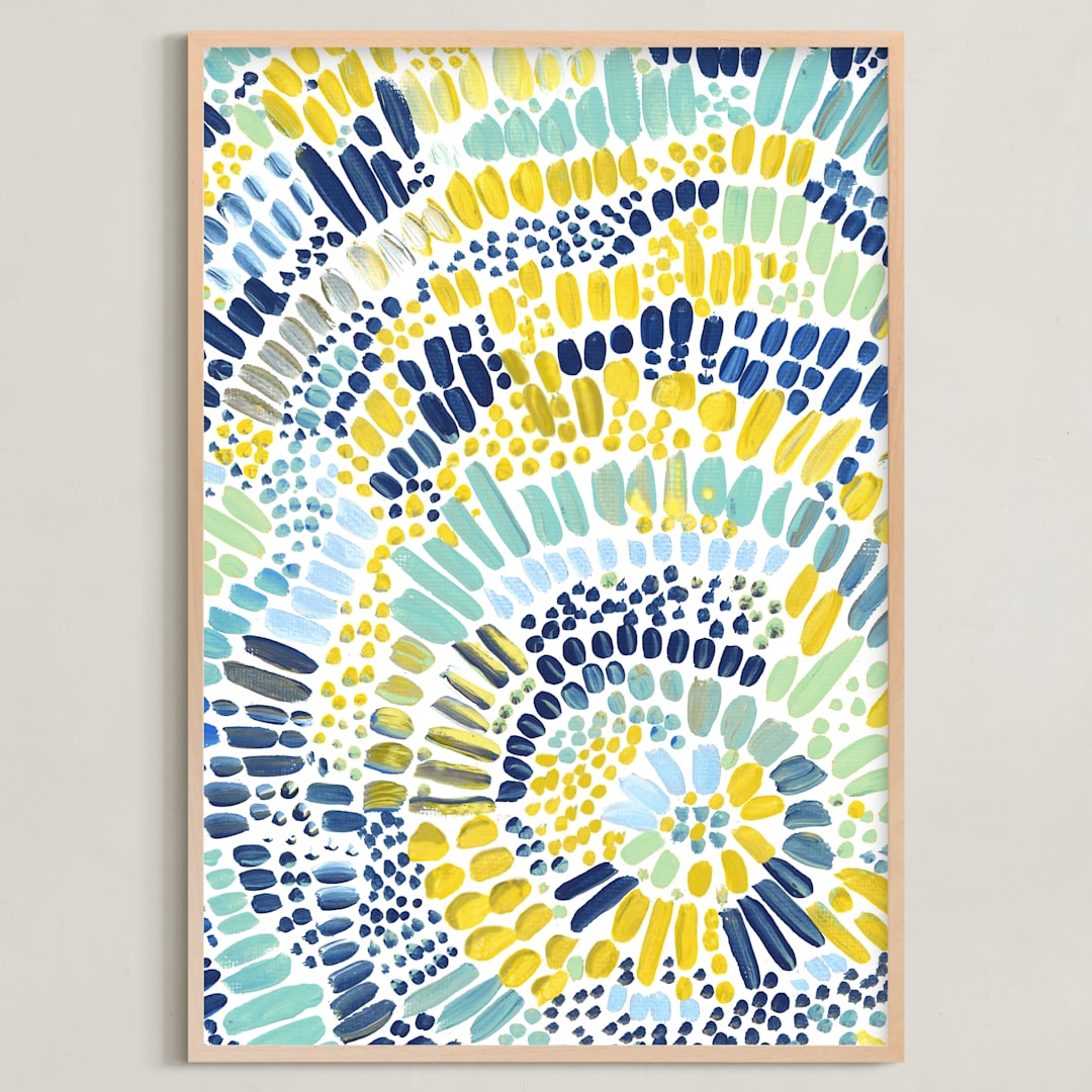 "Sun Drops 2" - Art Print in Multicolored by Holly Royval - Framed