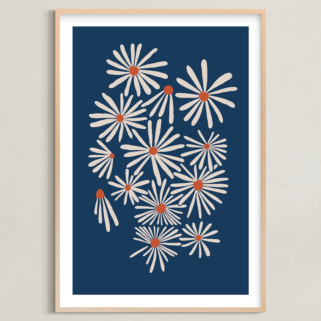 "Vintage Floral Set II" - Art Print in Vintage by Kate Capone - Framed