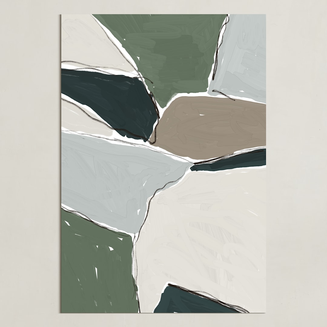 "Summer Valley 1" - Art Print in Moss by Iveta Angelova - Unframed