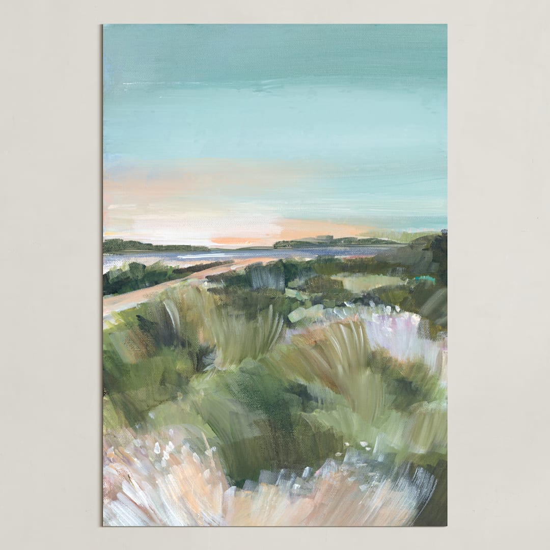 "Sunset on the Dunes 2" - Art Print in Dune Blue by AlisonJerry - Unframed