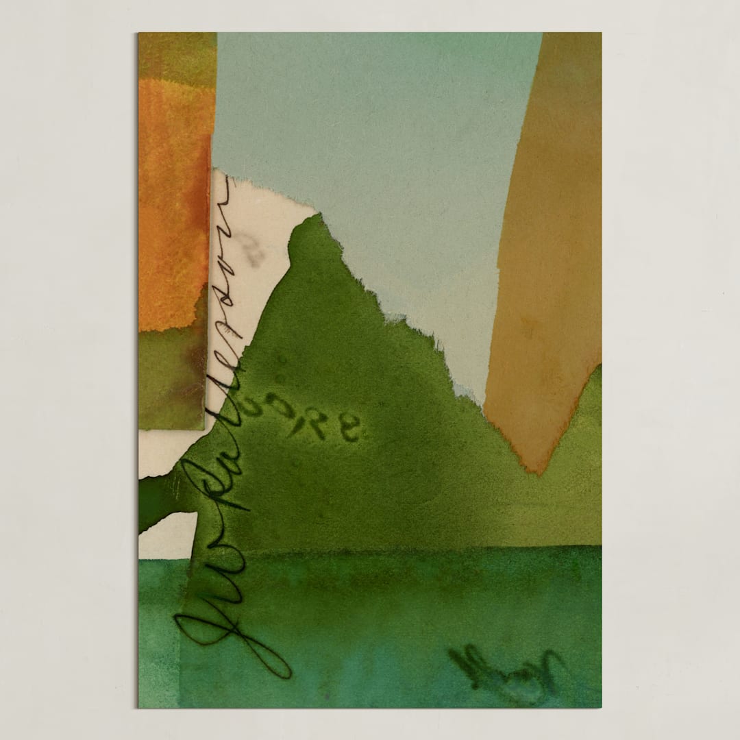 "Aqua Hills I" - Art Print in Jade by Morgan Kendall - Unframed