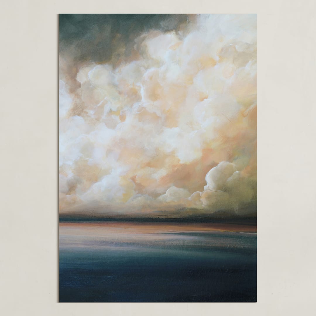 "Reunion 2" - Art Print in Peach by Mya Bessette - Unframed